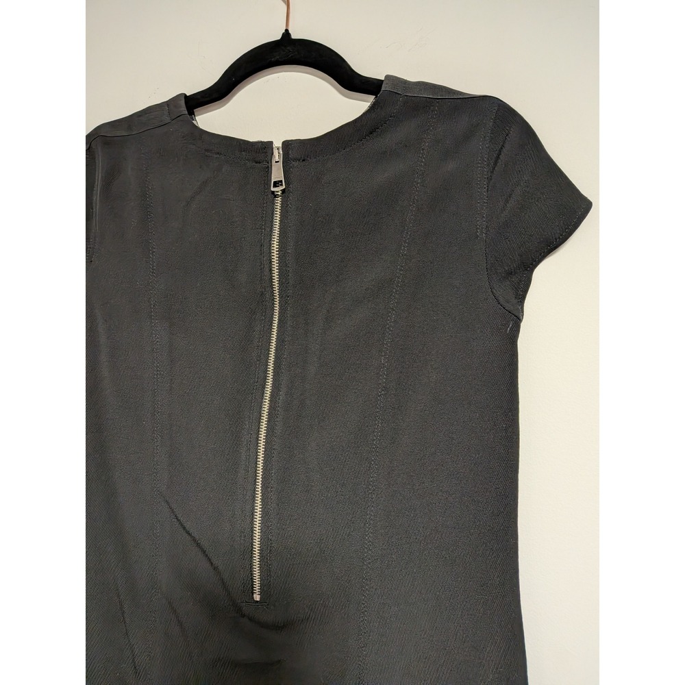 Burberry Brit Black Short Sleeve Pique Knit Shift Dress US 6 - Picture 8 of 11